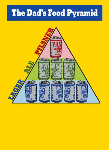 Food Pyramid Funny Father's Day  Funny  It's Father's Day- BEERS to you!